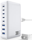 XCLY USB C CHARGER BLOCK CHARGING STATION - 300W FAST GAN 8.PORT MULTIPLE USB - Like New
