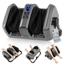 COSTWAY FOOT CALF MASSAGER HEAT SHIATSU DEEP KNEADING ROLLING SMART - GRAY - Like New