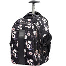KROSER Laptop Rolling Backpack 17" Premium Wheeled Travel 13.7" x 19.8" - Black - Brand New