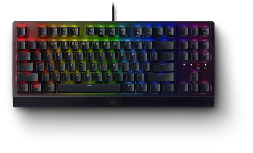 RAZER BLACKWIDOW V3 TKL GAMING KEYBOARD: YELLOW MECHANICAL SWITCHES - BLACK - Like New