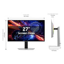 SAMSUNG ODYSSEY OLED G6 G60SF QHD QD-OLED MONITOR REFRESH RATE 500HZ - SILVER - Like New