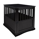 CASUAL HOME WOODEN LARGE PET CRATE END TABLE BLACK 24"W X 36.5"D X 29.25"H - Like New