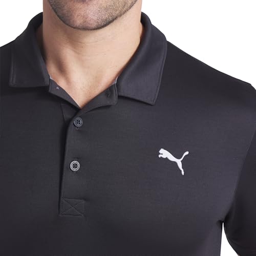 631607 PUMA MEN'S ICON HEATHER POLO 2.0 BLACK HEATHER SIZE L - Brand New