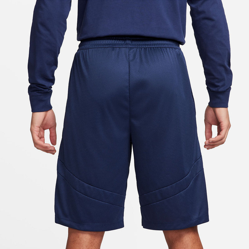 NIKE MEN'S DF ICON+ SHORTS 11 IN - SIZE: MEN L - MIDNIGHT NAVY/WHITE - Brand New