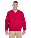 ULTRA CLUB ULTRACLUB UC MENS LS V-NECK WINDSHIRT - SIZE: MEN S - RED - Like New
