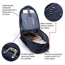 Racini Nylon Rolling Backpack Water-Resistant Traveling Wheeled Bag - Navy - Brand New