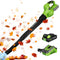 WORKPRO CORDLESS LEAF BLOWER, 20V BATTERY POWERED, W125197A - GREEN/BLACK - Like New