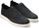 COLE HAAN MEN'S ORIGINAL GRAND KNIT WING TIP II SNEAKER SIZE: 11.5 - BLACK/IVORY - Like New