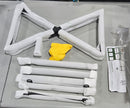 ZHEJIANG KEYUAN CHAIR INDUSTRY TWO METAL FRAMED BAR STOOLS - CREAM-WHITE - Like New