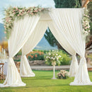 10ft x 10ft CP041402 Ivory Backdrop Curtain for Wedding Wrinkle Free Drapes - Brand New