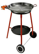 Garcima Andreu Paella Pan Set with Burner, 12 Servings w/wheels - Red - Like New