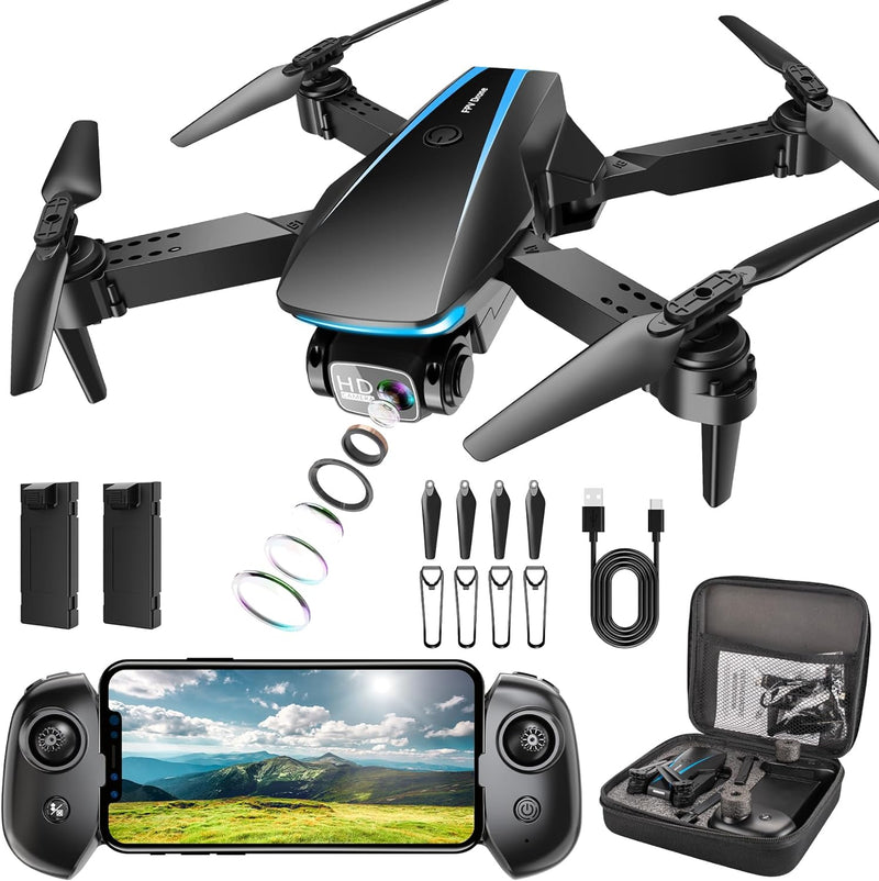 RADCLO X-28 Mini Drone with Camera - 1080P Foldable, Hover, 2 Batteries - Green Like New