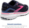 BROOKS WOMEN'S GHOST 15 NEUTRAL RUNNING SHOE - PEACOAT/BLUE/PINK - SIZE 8.5 - Like New