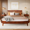 BME CADEN 15 INCH DELUXE BED FRAME WITH ADJUSTABLE HEADBOARD - MID CENTURY - Like New