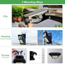 TRYME 118LEDS SOLAR LIGHTS OUTDOOR LIGHTS SECURITY LIGHT 3 MODES 2 PACK BLACK - Like New