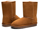 Vepose Women's Boots Suede Snow Booties Warm Ankle Booties CJY987 Brown 11 - Brand New
