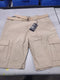 RUGGED TRAIL STRETCH FABRIC, CARGO SHORTS - SIZE: MEN 36 - LIGHT KHAKI - Brand New