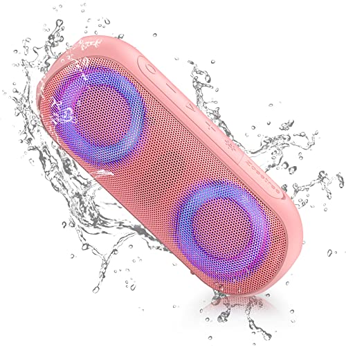 NOTABRICK BLUETOOTH SPEAKERS PORTABLE WIRELESS 100FT RANGE 30W STEREO - PINK Like New