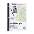 ADAMS ANALYSIS PAD, 8 1/2" X 11", 100 PAGES (50 SHEETS), 6 COLUMNS, GREEN - Brand New