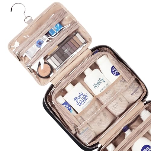 NISHEL TRAVEL TOILETRY BAG WOMEN PORTABLE HANGING ORGANIZER NS06A0102 - BLACK - Like New