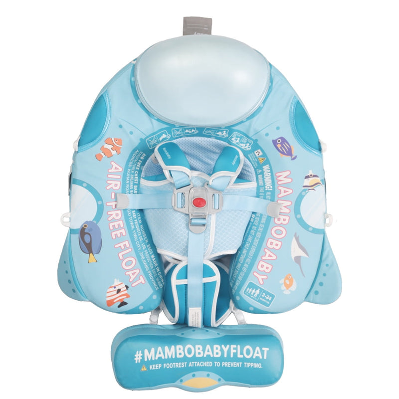 MAMBOBABYFLOAT MAMBOBABY BABY POOL FLOAT WITH 3D CANOPY- BLUE/YELLOW - Like New
