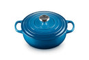 LE CREUSET ENAMELED CAST IRON SIGNATURE SAUTEUSE OVEN 3.5 QT - MARSEILLE - Like New