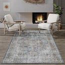 Adiva Rugs Machine Washable 6x9 Area Rug with Non Slip Backing (VIZON, 6' x 9') - Brand New