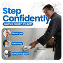 SAFE-ER-GRIP CHANGING LIFESTYLES SUCTION CUP GRAB BARS BATHTUBS 16" - WHITE/GRAY - Like New