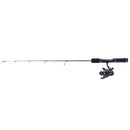 UGLY STIK ICE FISHING REEL AND SPINNING ROD COMBO - BLACK/RED - Brand New