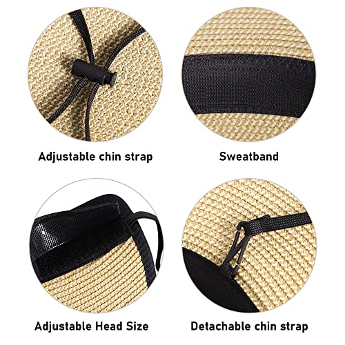 Simplicity Women's Summer Foldable Wide Brim Beach Hats Straw Sun Visor Hats - Brand New