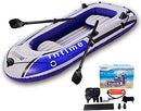 EPROSMIN 4 Person Inflatable Boat Canoe 【Blue+Gray】 9FT Raft Inflatable Kayak - Brand New