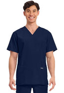 Cherokee Men's V-Neck Top Traditional 4 Pockets, WW695 Size L - NAVY - Brand New