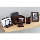 REALSPACE CADIA WOOD/METAL DESKTOP ORGANIZER COASTERS 8-3/4" X 7" OD01-001O - Like New