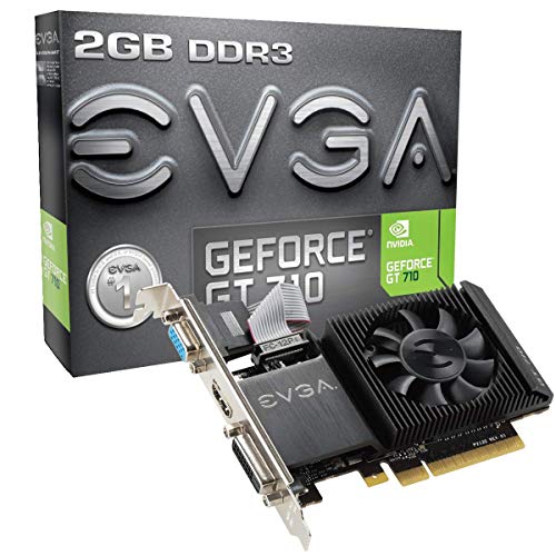 EVGA GT 710 2GB DDR3 64BIT SINGLE SLOT, LOW PROFILE, - Scratch & Dent