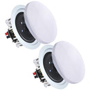 VAIYER PAIR OF 5.25 INCH 350 WATTS (PER PAIR), CEILING SPEAKERS, 2 PCS White - Brand New