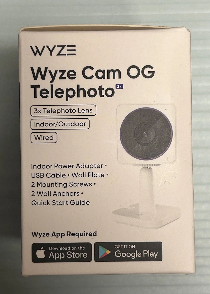 WYZE CAM OG TELEPHOTO 3X ZOOM - WHITE - Brand New