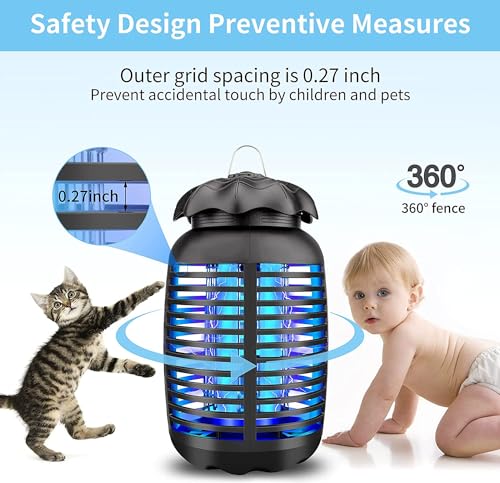 HECO ARMOR BUG ZAPPER OUTDOOR MOSQUITO ZAPPER ELECTRIC SK186 - BLACK - Like New