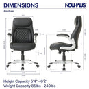 NOUHAUS +POSTURE ERGONOMIC PU LEATHER OFFICE CHAIR - BLACK - Like New