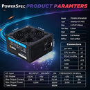 PowerSpec 850 Watt Fully Modular Power Supply PSX-850GFM - BLACK - Like New