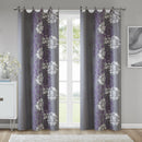 MADISON PARK ANAYA CURTAIN GROMMET THERMAL INSULATED, 50"X84" - PURPLE/GRAY - Like New