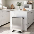 GARVEE 16 GALLON STAINLESS STEEL DUAL TRASH CAN REMOVABLE BASKETS - SILVER - Like New