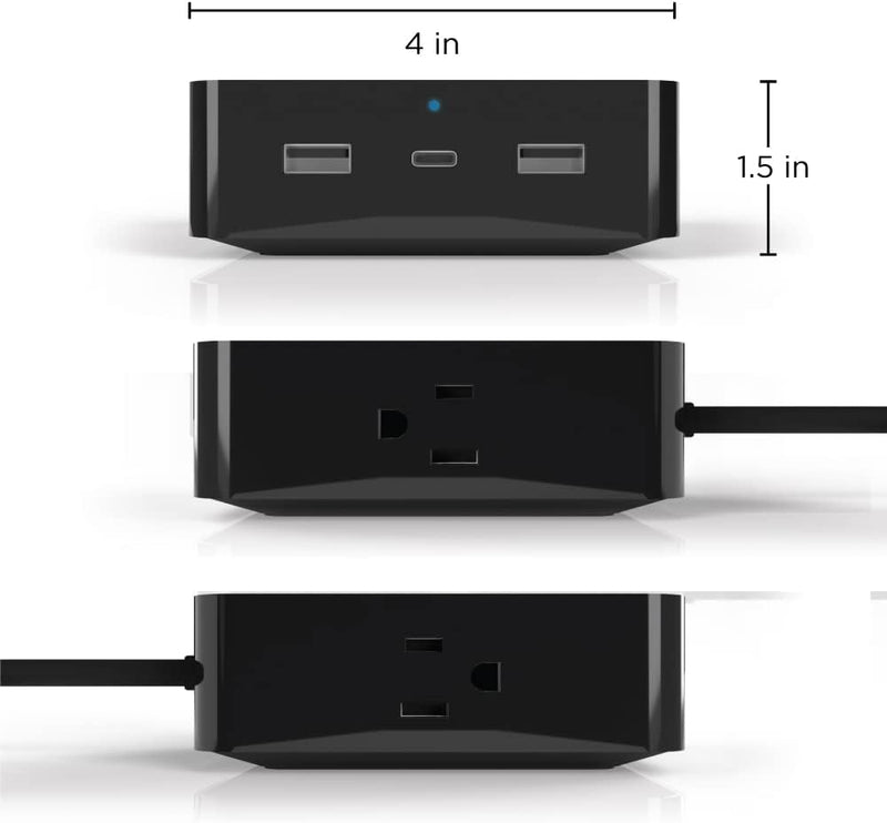 Limitless 5-Device Charger w/ USB Type-C & AC Outlets - BLACK Like New