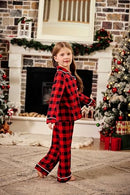 Arshiner Pajamas Set for Girls Plaid Long Sleeve Lounge Set Button Down Pj Sets - Brand New