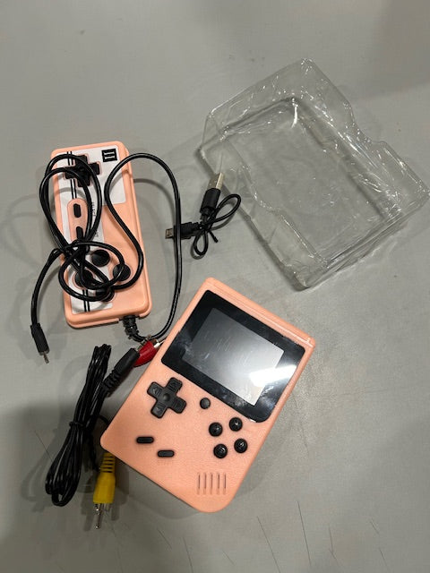 RETRO FC GAMEBOX GAME BOX PLUS- HAND HELD GAME SYSTEM 400 GAMES - PINK - Like New