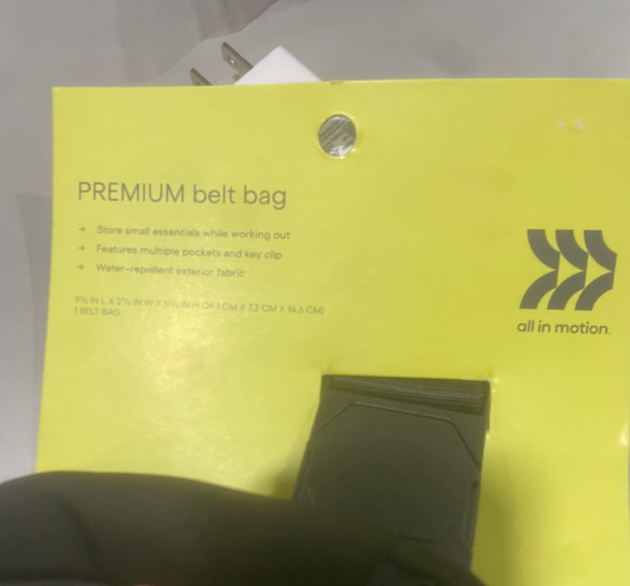 ALL IN MOTION PREMIUM BELT FANNY PACK BAG: WATER-RESISTANT, ADJUSTABLE STRAP - Like New