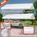 BenefitUSA Carport Replacement Canopy Garage Top Cover Tent Shelter - White - Brand New