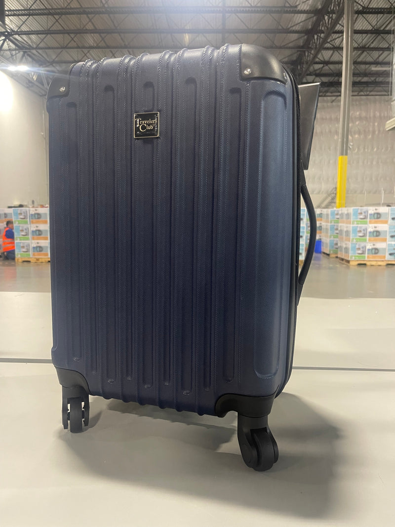 TRAVELERS CLUB 20" CARRY-ON SPINNER LUGGAGE - NAVY BLUE - Like New
