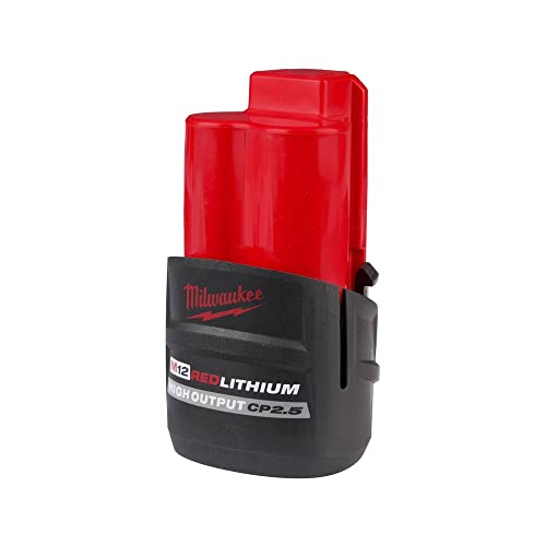 MILWAUKEE 48-11-2425 M12 REDLITHIUM HIGH OUTPUT CP 2.5AH BATTERY - RED/BLACK - Brand New