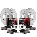 Power Stop K5369 Front Rear Z23 Pads Drilled Slotted Rotors Kit 3 Vehicles - Like New