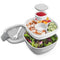 BENTGO SALAD - 54 OZ BOWL WITH 4-COMPARTMENT TRAY, REUSABLE T0774 - GRAY - Brand New